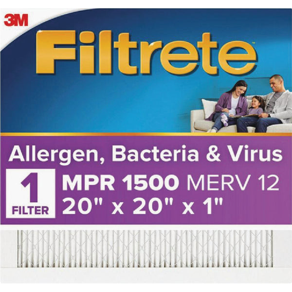 Filtrete 20 In. x 20 In. x 1 In. 1550 MPR Ultra Allergen Healthy Living Furnace Filter, MERV 12