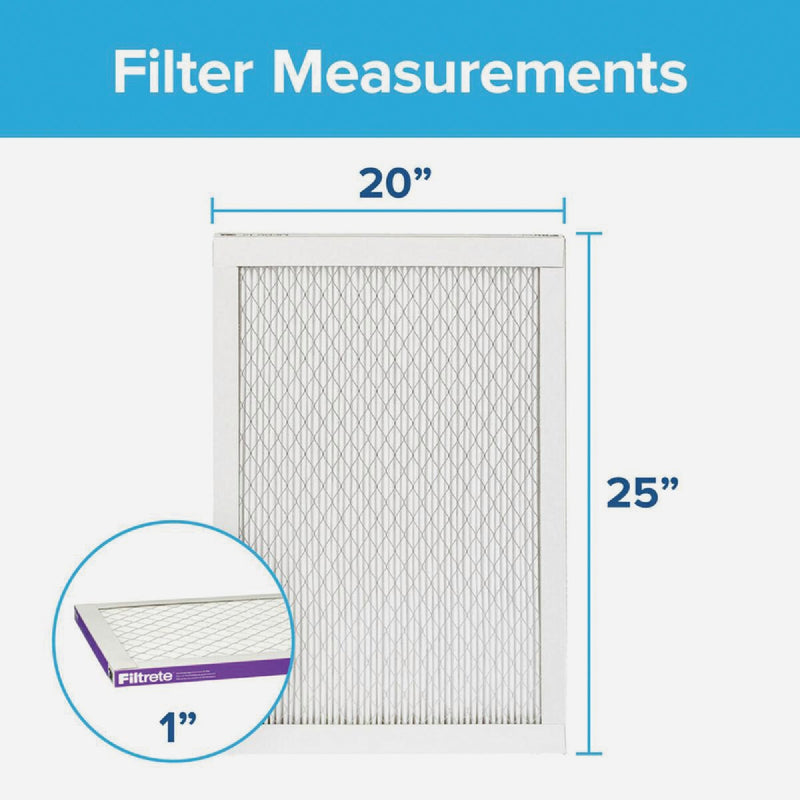 Filtrete 20 In. x 25 In. x 1 In. 1550 MPR Ultra Allergen Healthy Living Furnace Filter, MERV 12