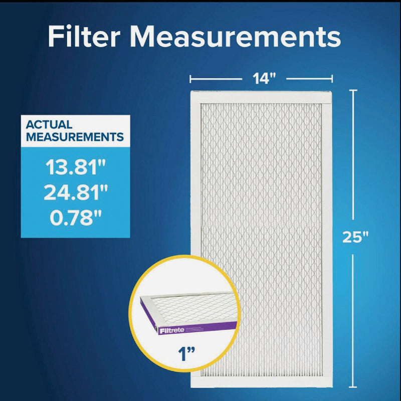 Filtrete High Performance Air Filter, 1500 MPR, 14 In. x 25 In. x 1 In.