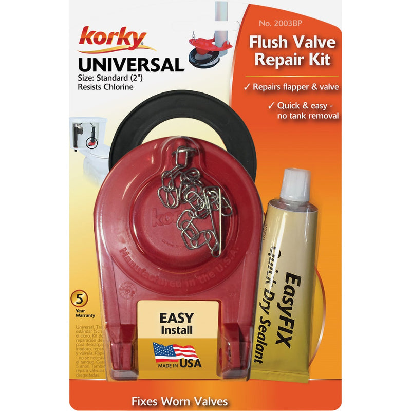 Korky EasyFix Universal Flush Valve Repair Kit with 2 In. Adjustable Flapper