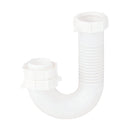 Do it Best 1-1/2 In. or 1-1/4 In. x 1-1/2 In. Flexible White Plastic J-Bend, Extendable to 9-1/2 In.