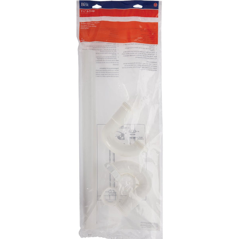 Do it Best 1-1/4 In. x 1-1/4 In. White Plastic S-Trap