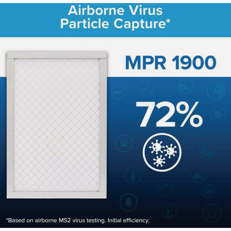Filtrete 20 In. x 20 In. x 1 In. 1900 MPR Premium Allergen, Bacteria & Virus Furnace Filter, MERV 13