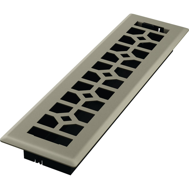 Imperial Templar 2-1/4 In. x 12 In. Satin Nickel Steel Floor Register