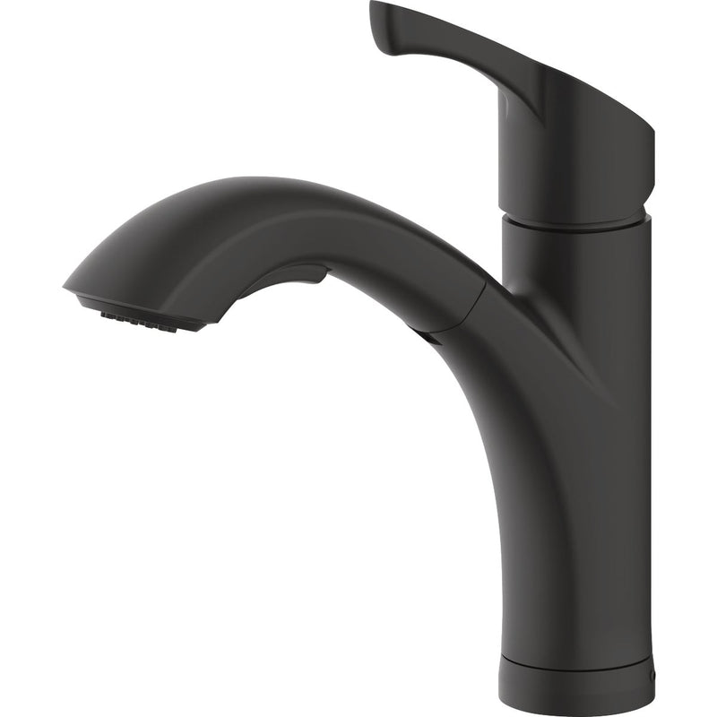 Home Impressions 1-Handle Pull-Out Kitchen Faucet, Matte Black Finish