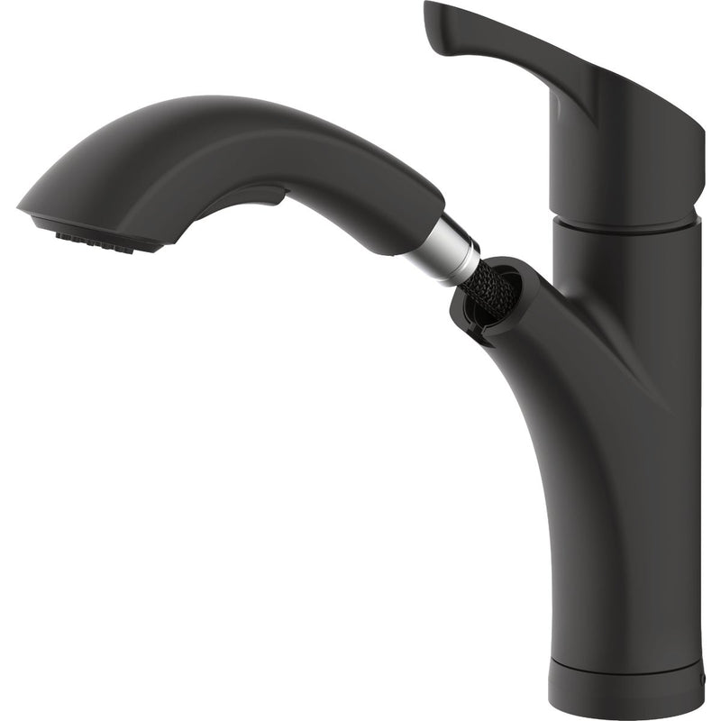 Home Impressions 1-Handle Pull-Out Kitchen Faucet, Matte Black Finish