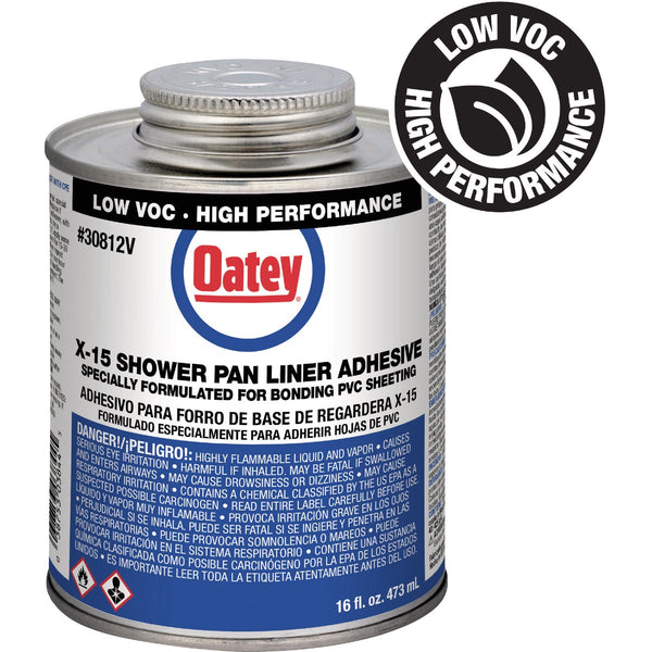 Oatey 16 Oz. Low Voc X-15 Shower Pan Liner Adhesive PVC Cement