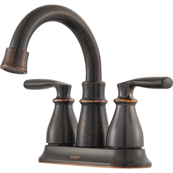 Moen Hilliard 2-Handle Lever Centerset High Arc Bathroom Faucet, Mediterranean Bronze