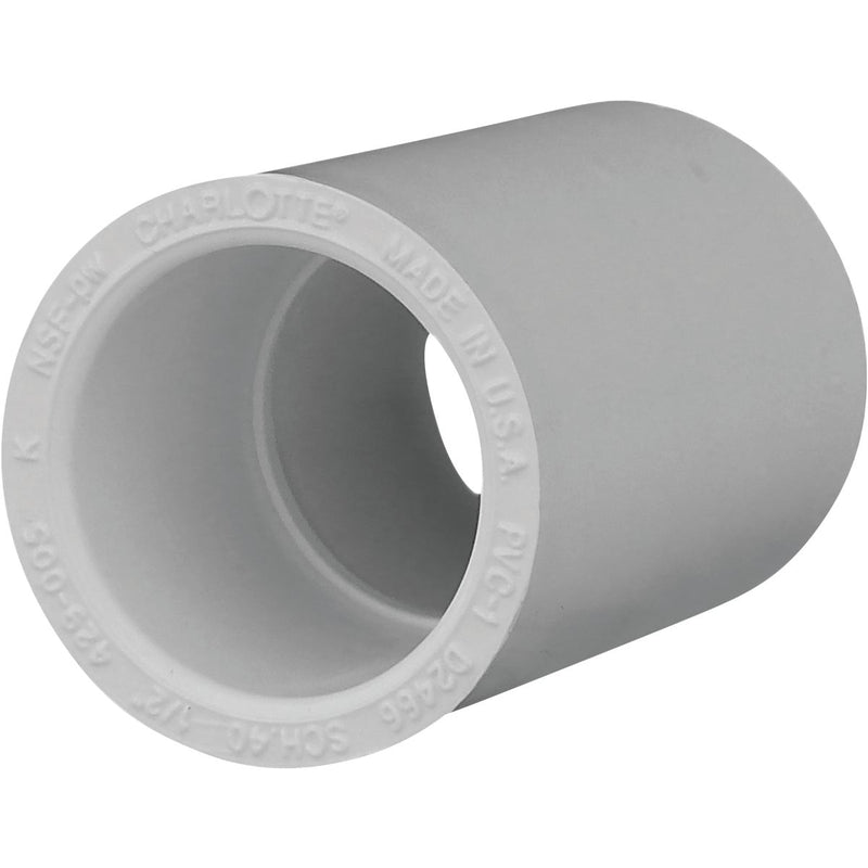 Charlotte Pipe 1/2 In. Sch. 40 PVC Coupling (10-Pack)