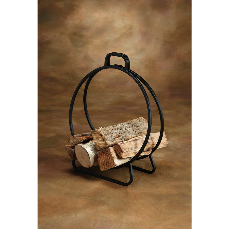 Home Impressions Wrought Iron 20 In. W x 20 In. H Baked-On Black Polyurethane Fireplace Log Holder