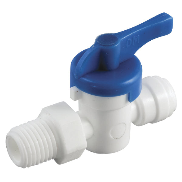 Anderson Metals 3/8 In. x 3/8 In. MIP Plastic Push-In Ball Valve