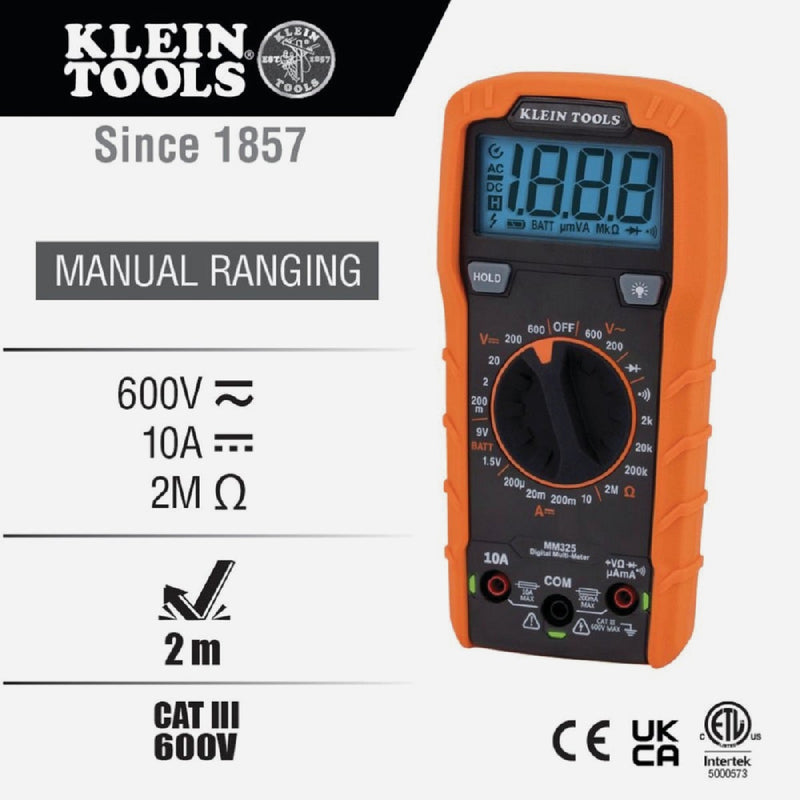 Klein 600V Manual Ranging Digital Multimeter