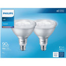 Philips 90W Equivalent Daylight PAR38 Medium LED Floodlight Light Bulb (2-Pack)