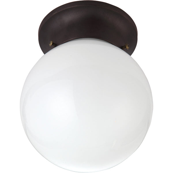 Home Impressions 6 In. Oil Rubbed Bronze Incandescent Flush Mount Ceiling Light Fixture