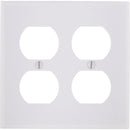 Leviton 2-Gang Smooth Plastic Outlet Wall Plate, White