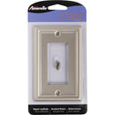 Amerelle Chelsea 1-Gang Stamped Steel Rocker Decorator Wall Plate, Brushed Nickel