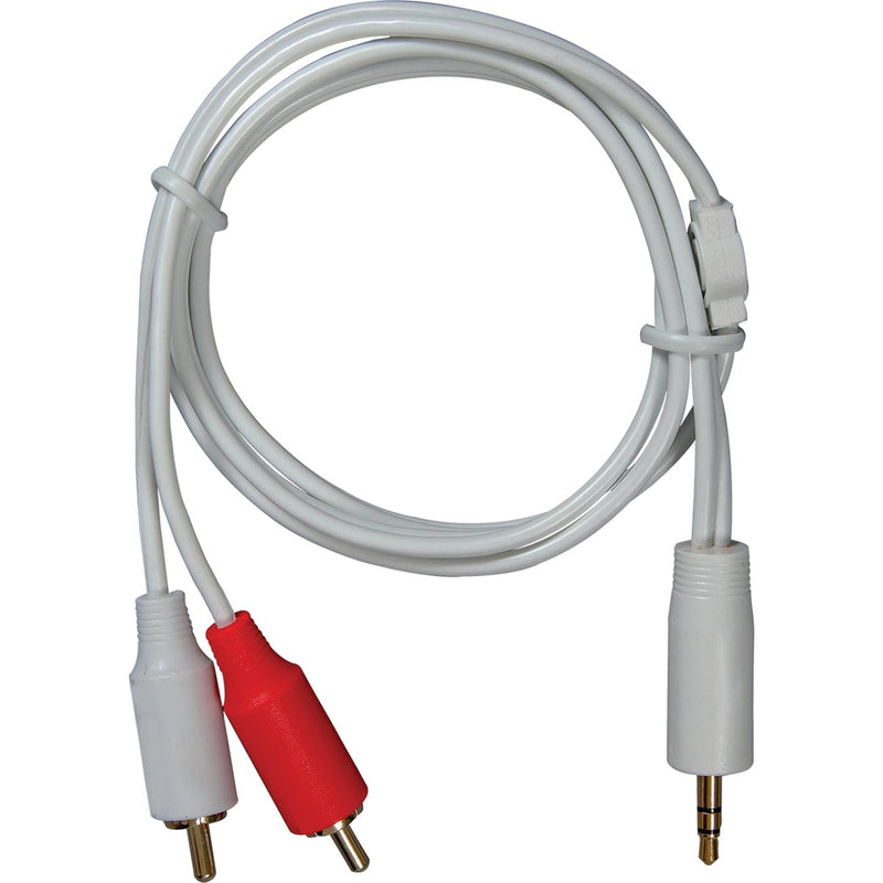 Jensen 3 Ft. White Stereo Audio Cable