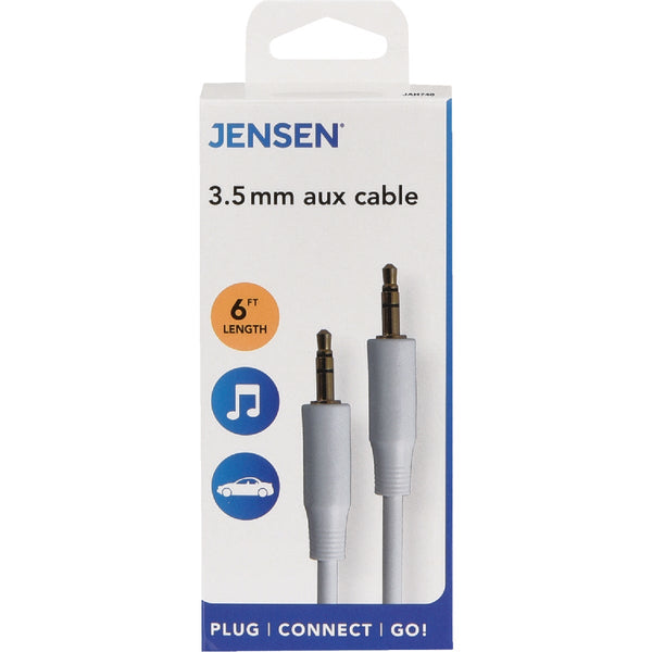 Jensen 6 Ft. White Audio Extension Audio Cable