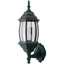 Home Impressions Black Incandescent Type A or B Outdoor Wall Light Fixture (2-Pack)