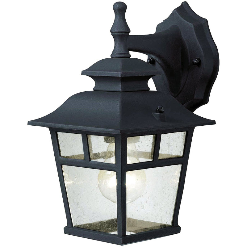 Home Impressions Fieldhouse Black Outdoor Wall Light Fixture, (2-Pack)