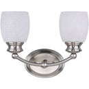Home Impressions Palms 2-Bulb Brushed Nickel Vanity Bath Light Bar