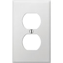 Amerelle PRO 1-Gang Stamped Steel Outlet Wall Plate, Smooth White