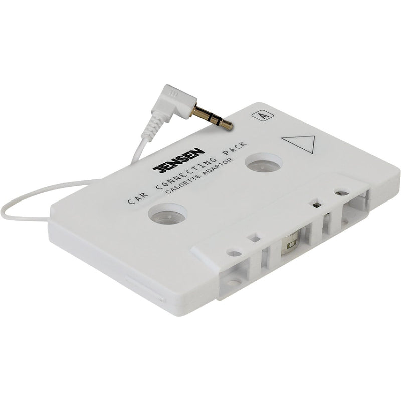 Jensen 2 Ft. Cord 3.5mm Plug White Auto Cassette Adapter