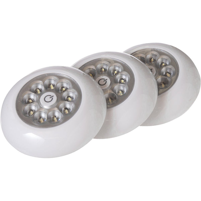 Light It 9-Bulb White LED Battery Tap Light (3-Pack)