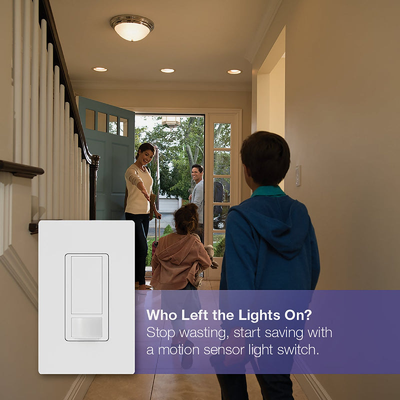 Lutron Maestro White 900 Sq. Ft. Coverage 180 Deg. Detection 3-Way Occupancy Sensor Switch