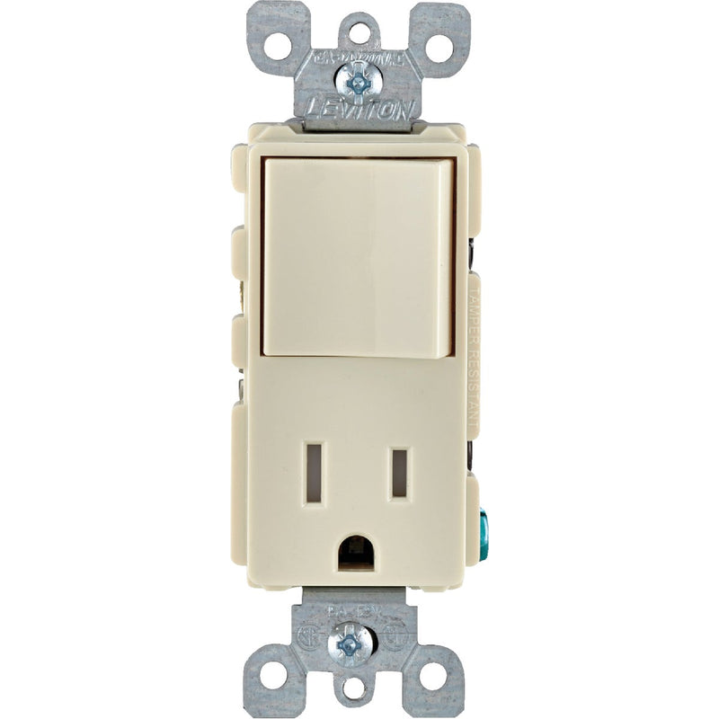 Leviton Decora Almond 15A Switch & Outlet