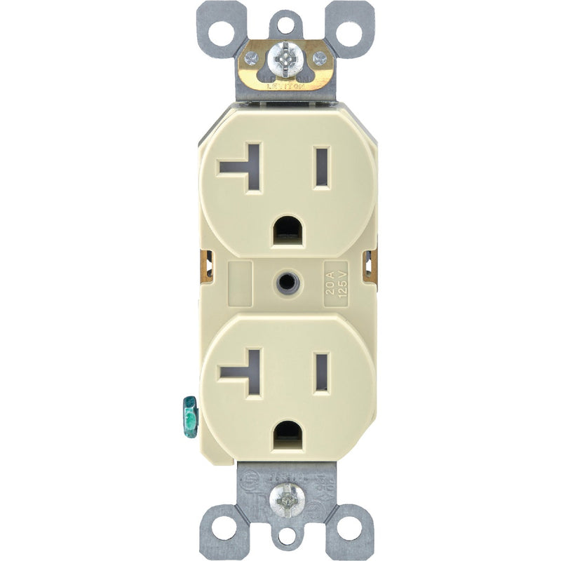 Leviton 20A Ivory Tamper Resistant Residential Grade 5-20R Duplex Outlet