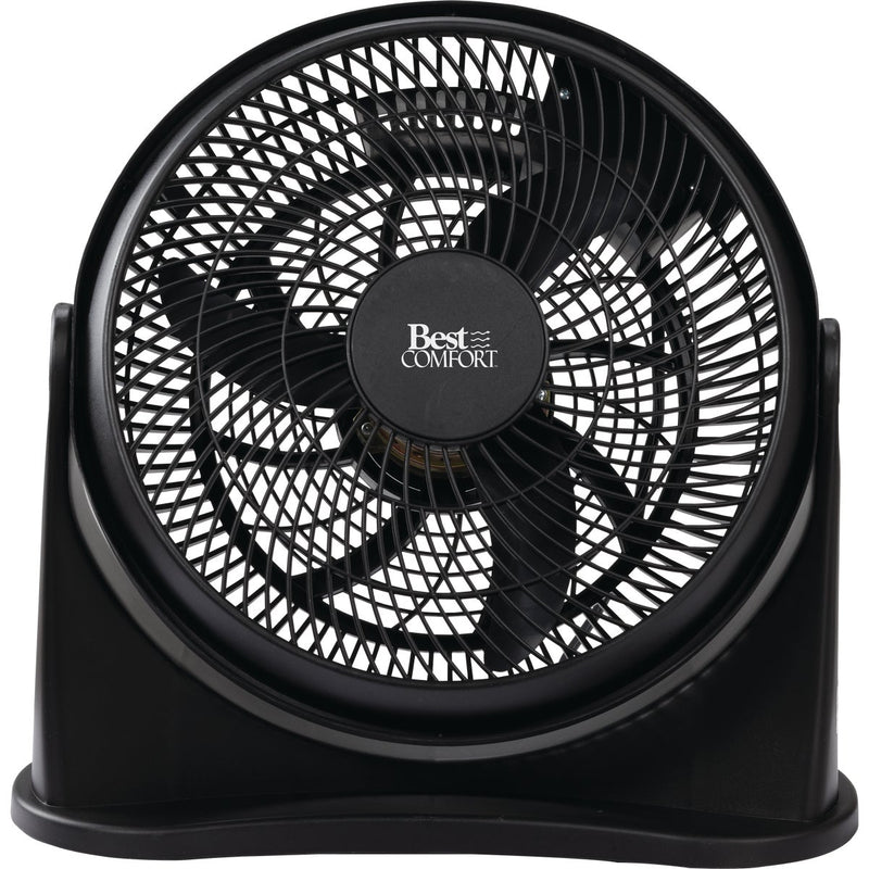 Best Comfort 12 In. 3-Speed Black Floor Fan