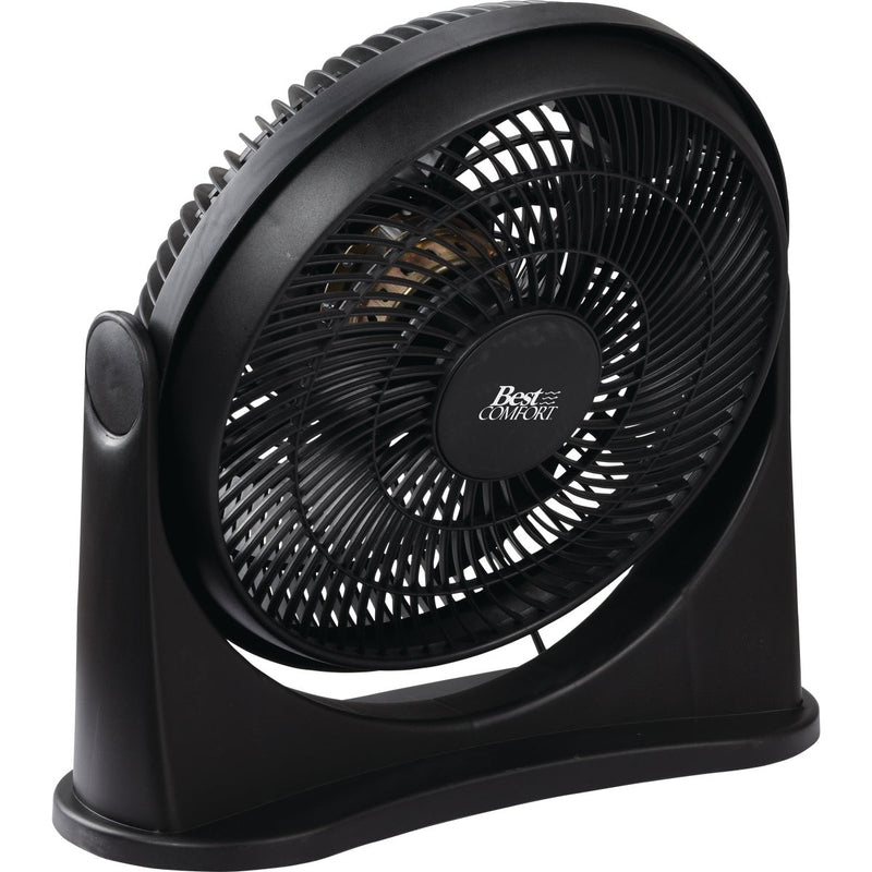 Best Comfort 12 In. 3-Speed Black Floor Fan