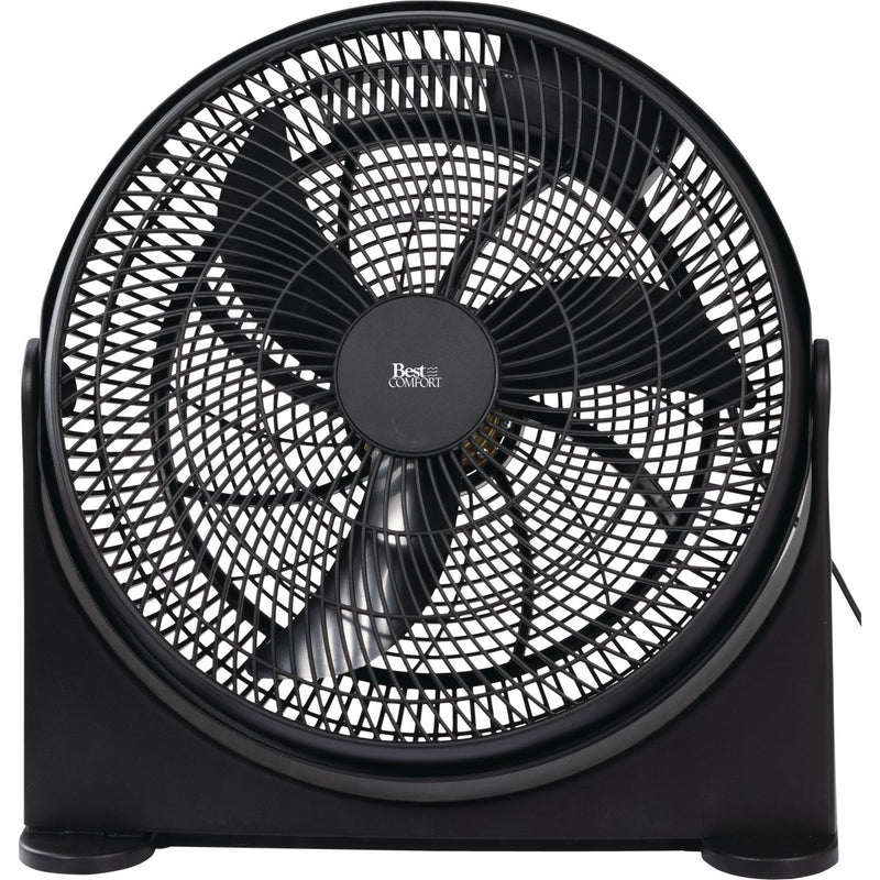 Best Comfort 16 In. 3-Speed Black Floor Fan