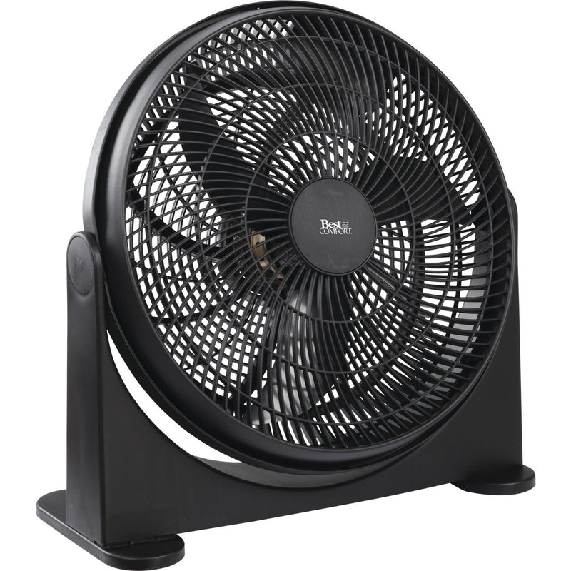 Best Comfort 16 In. 3-Speed Black Floor Fan