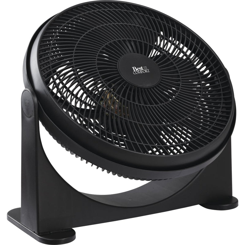 Best Comfort 16 In. 3-Speed Black Floor Fan