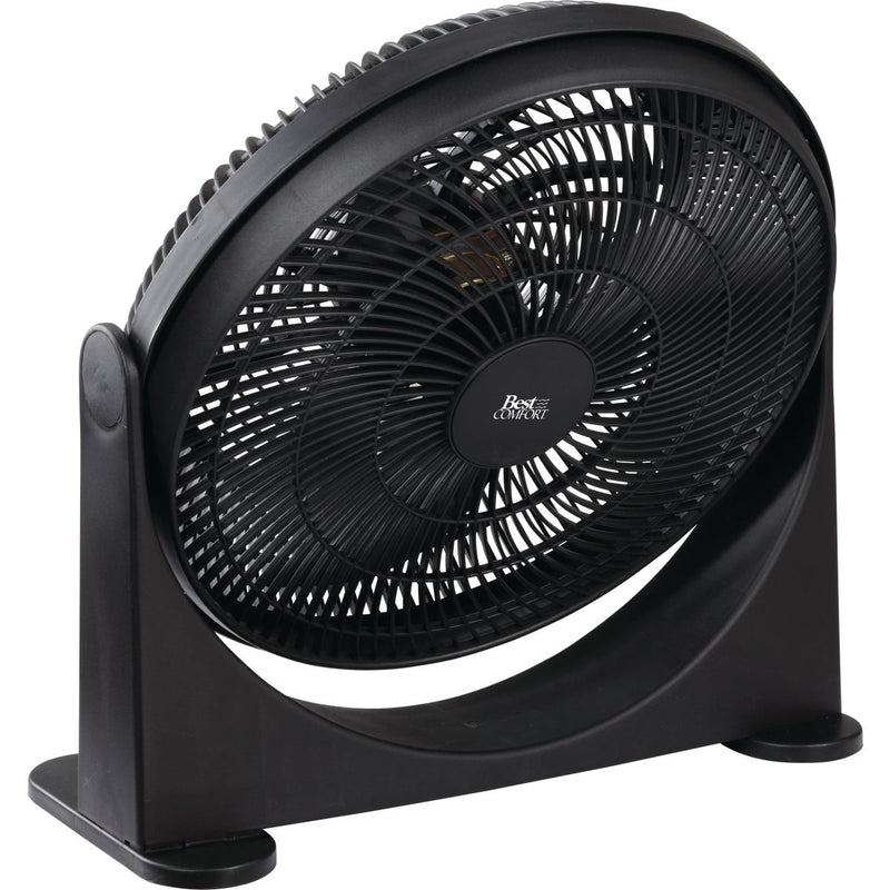 Best Comfort 16 In. 3-Speed Black Floor Fan