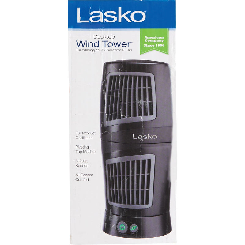 Lasko Platinum 6 In. 3-Speed Gray Desktop Wind Tower Fan