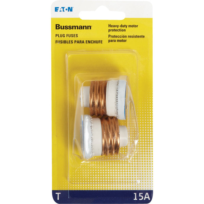 Bussmann 15A T Time-Delay Plug Fuse (2-Pack)