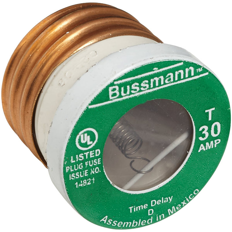 Bussmann 30A T Time-Delay Plug Fuse (2-Pack)