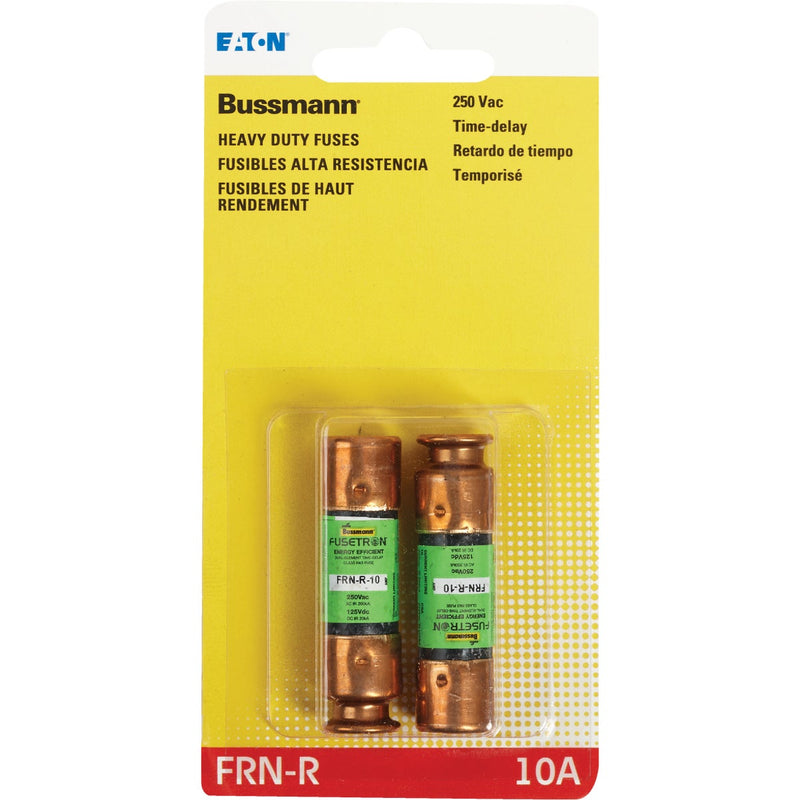 Bussmann 10A FRN-R Cartridge Heavy-Duty Time Delay Cartridge Fuse (2-Pack)