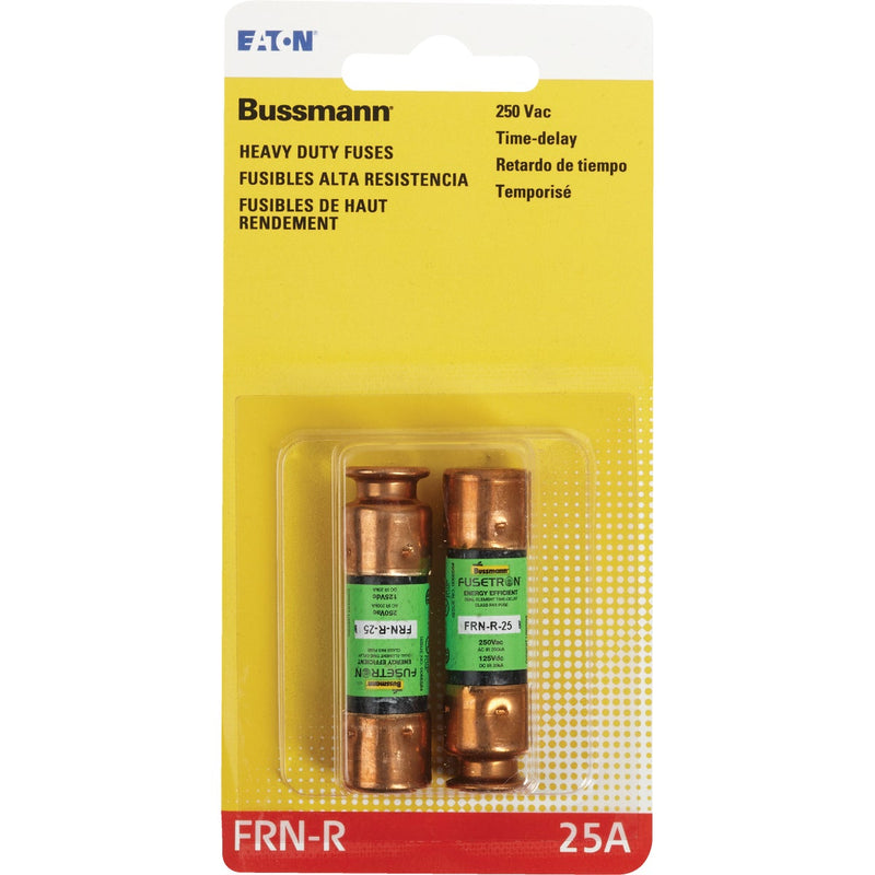 Bussmann 25A FRN-R Cartridge Heavy-Duty Time Delay Cartridge Fuse (2-Pack)