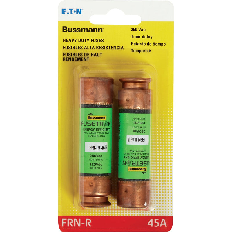 Bussmann 45A FRN-R Cartridge Heavy-Duty Time Delay Cartridge Fuse (2-Pack)