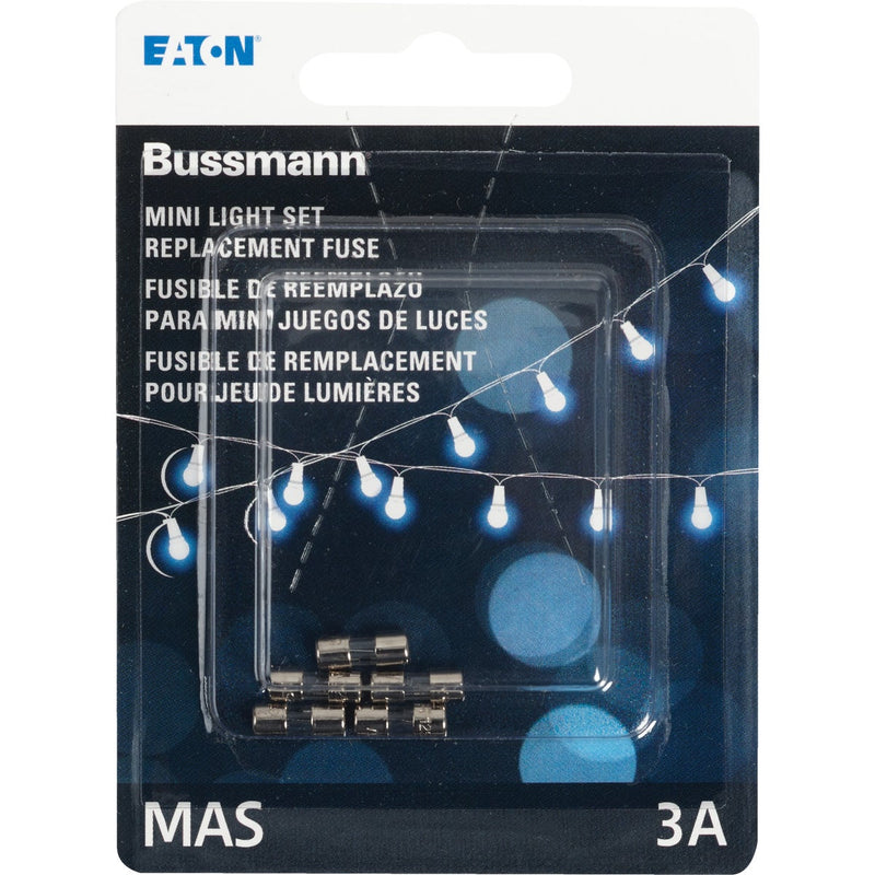 Bussmann Strand Saver 3A Glass Christmas Light Set Fuses (5-Pack)