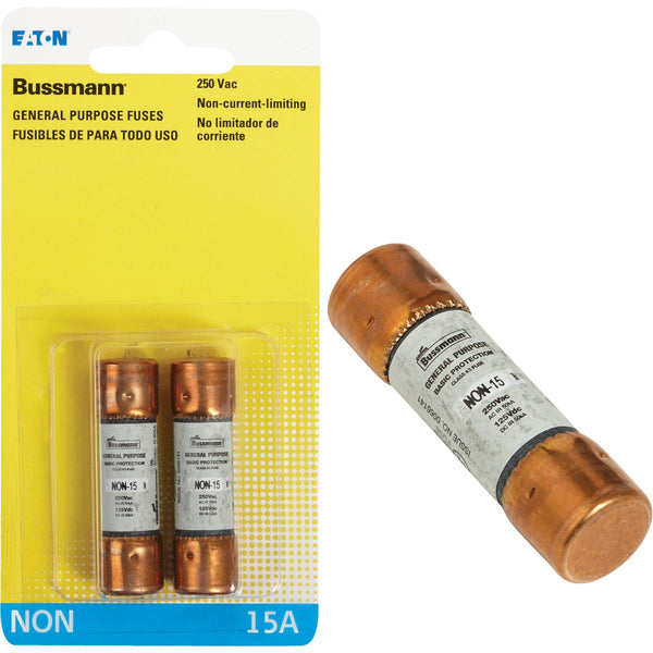 Bussmann 15A NON Cartridge General Purpose Cartridge Fuse (2-Pack)