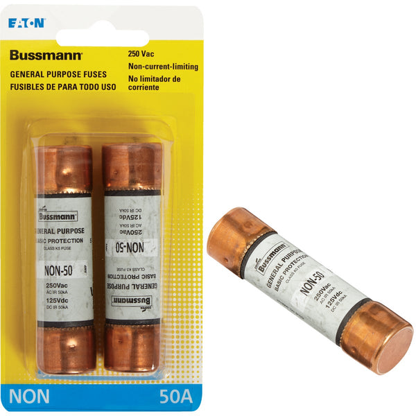 Bussmann 50A NON Cartridge General Purpose Cartridge Fuse (2-Pack)