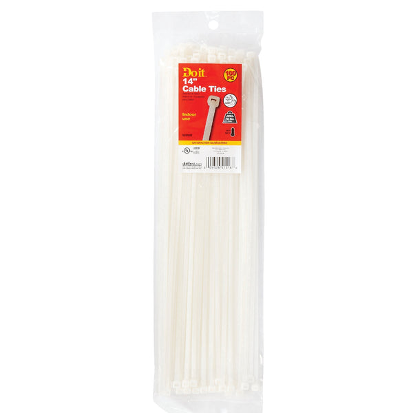 Do it 14 In. x 0.189 In. Natural Color Molded Nylon Cable Tie (100-Pack)