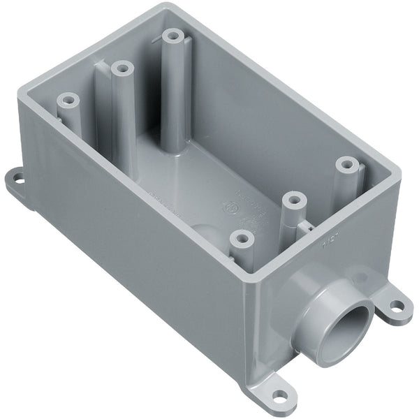 Carlon 1-Gang PVC Molded Rigid Non-Metallic Dead-End Termination Wall Box, 3/4 In. Outlet