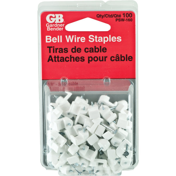 Gardner Bender 3/16 In. Plastic Low Voltage Bell Wire Staple (100-Count)