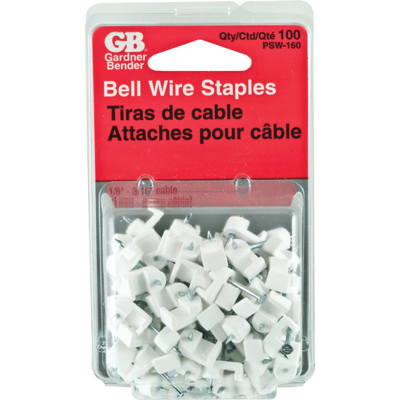 Gardner Bender 3/16 In. Plastic Low Voltage Bell Wire Staple (100-Count)